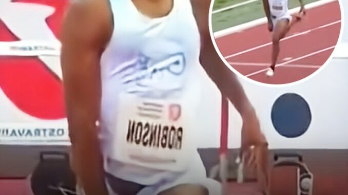 He left it all on the track 😬 🥇