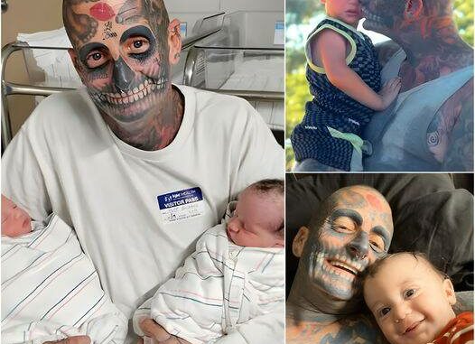 Heavily Tattooed Dad Faces Criticism as People Think He is a Horrible Parent – Then His Wife Reveals the Truth - See in the first comment👇